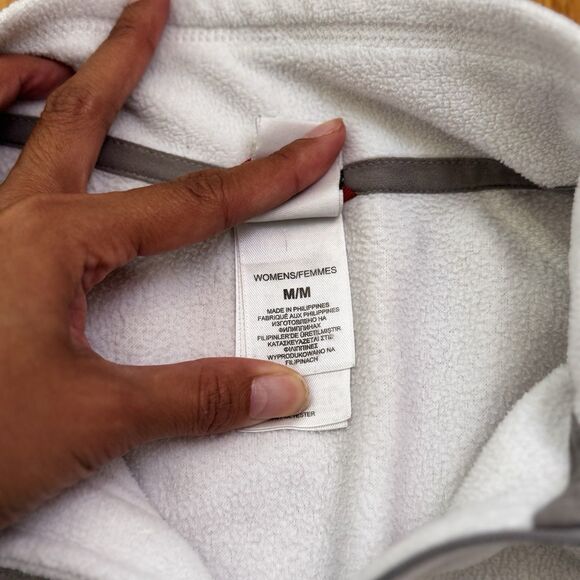 The North Face Women's 1/4 Zip Fleece Pullover Layering Outdoor White Size M GUC - Picture 16 of 16